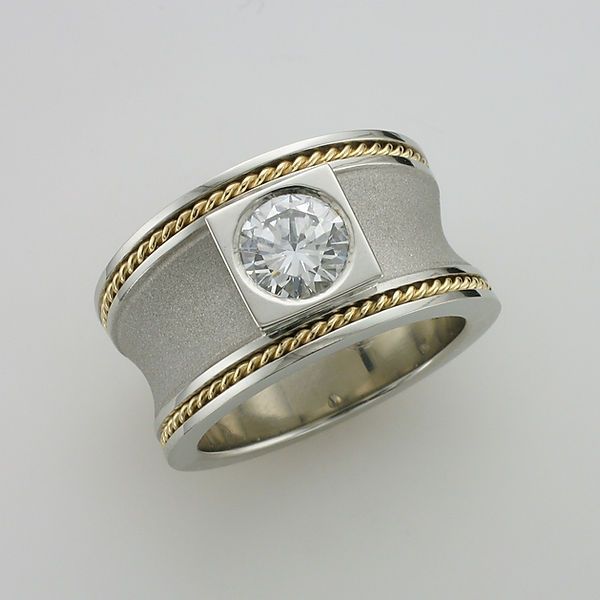 Bague vintage en argent et cristal doré