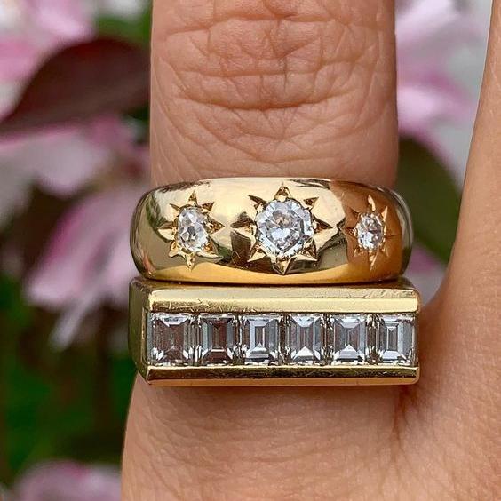 Bague Vintage Starlight en or avec zirconium