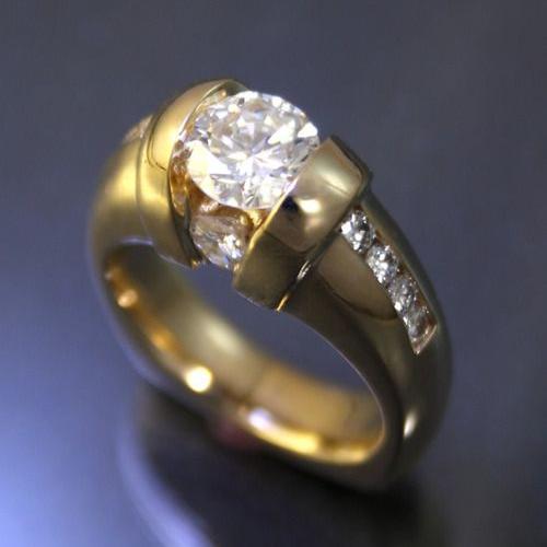 Bague en or avec brillants d'époque
