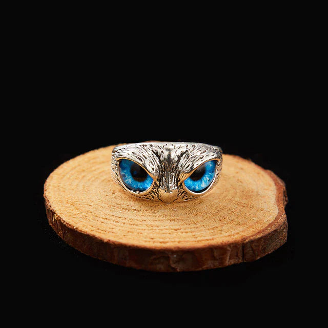 Bague Hibou Réglable en Argent