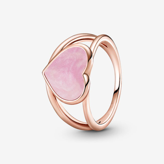 Bague Coeur d'Amour en Argent Sterling 925 Rose