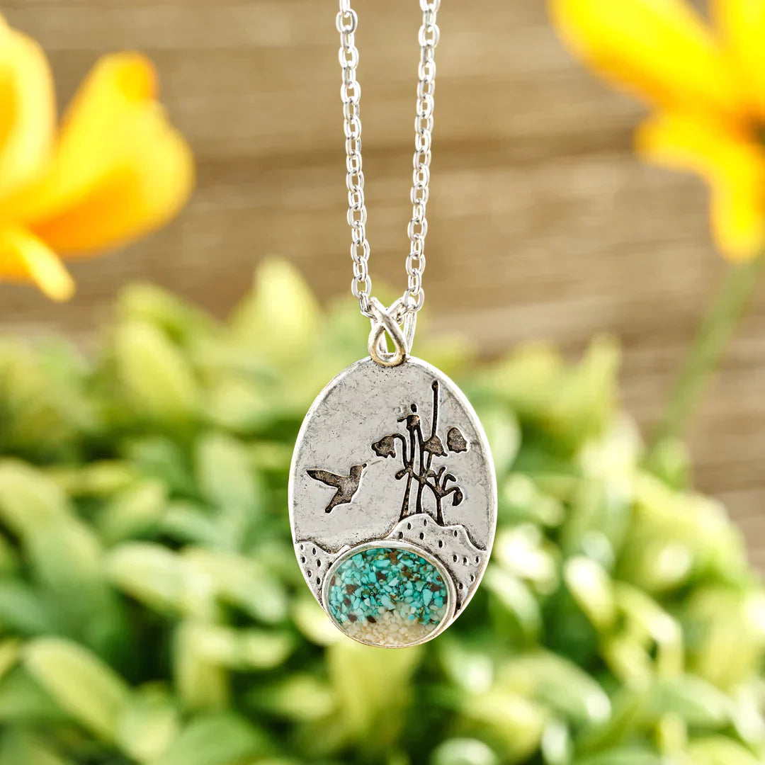 Collier Oiseau Floral en Argent
