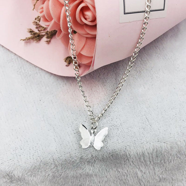 Collier Papillon en Or et Argent