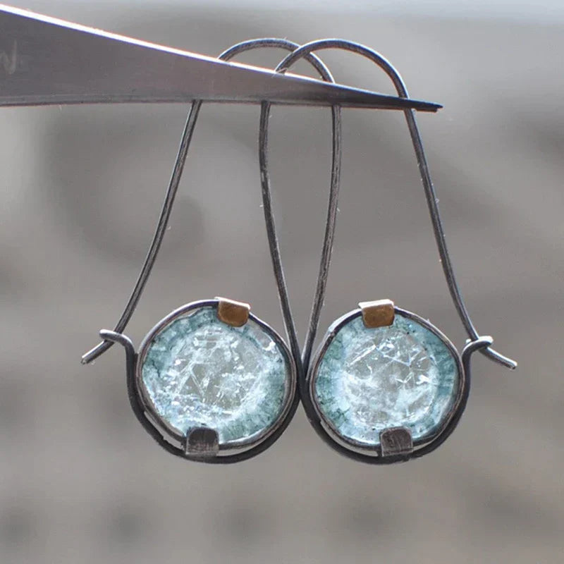 Boucles d'oreilles Vintage en Cristal de Lune