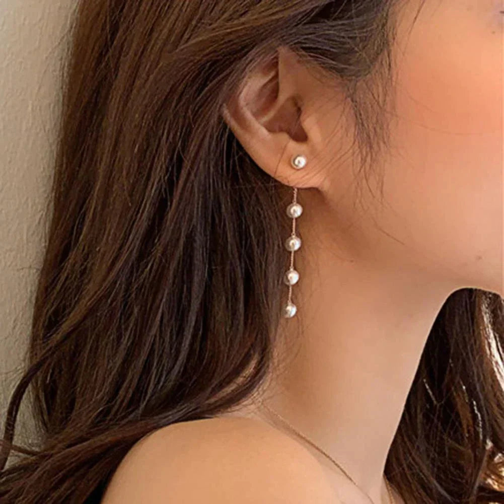 Boucles d'oreilles à Pendentifs en Perles