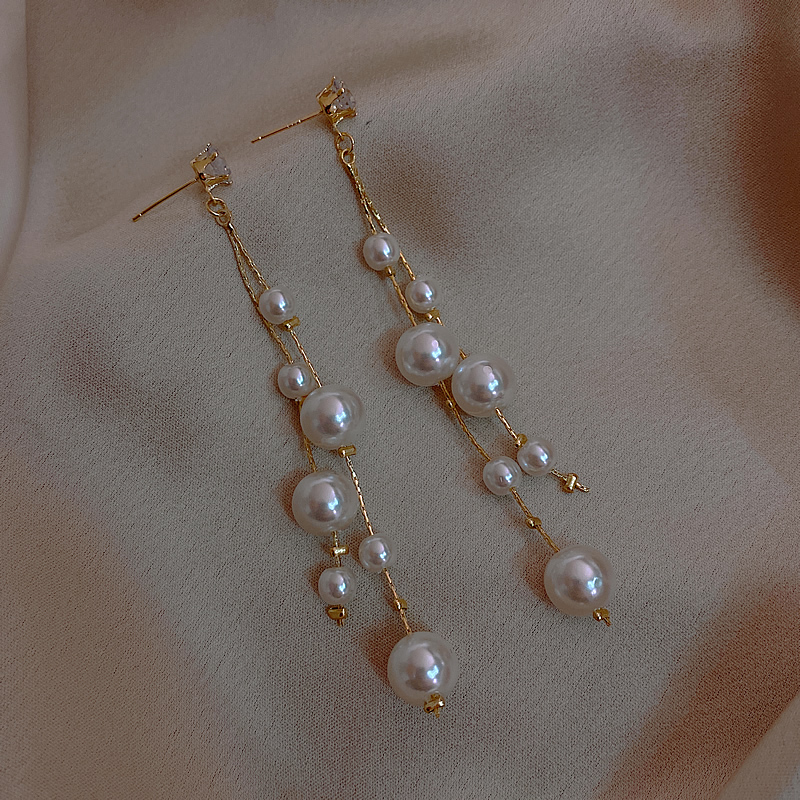 Boucles d'oreilles avec Perles en Or