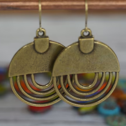 Boucles d'oreilles Vintage Golden Circles