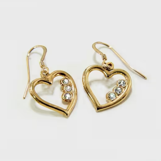 Boucles d'oreilles Vintage Golden Hearts