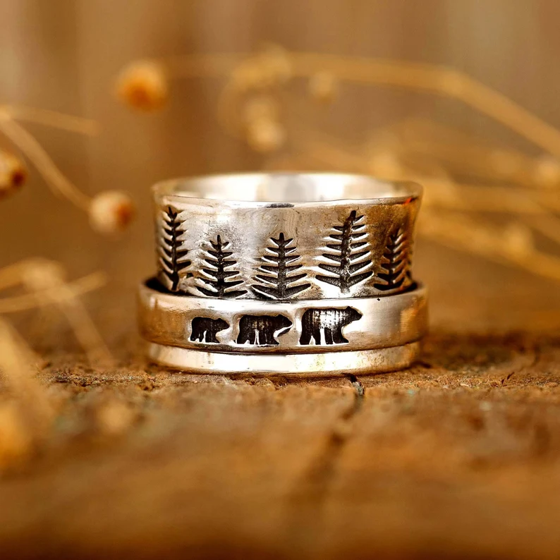 Bague Vintage Forest en Argent
