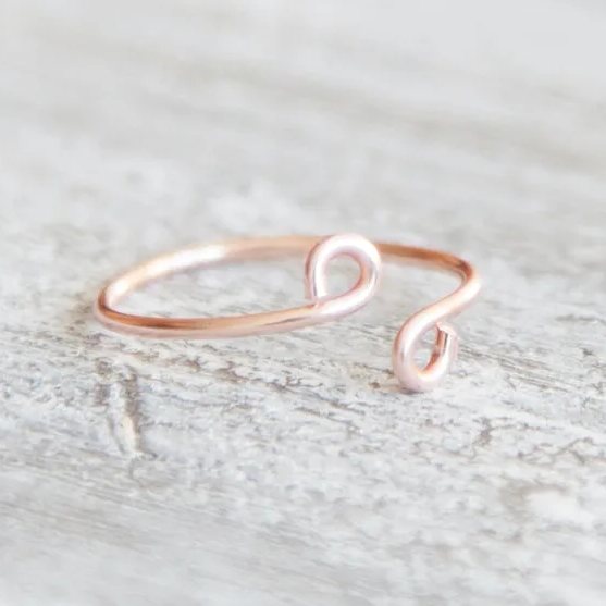 Bague Vintage en Or Rose en Spirale