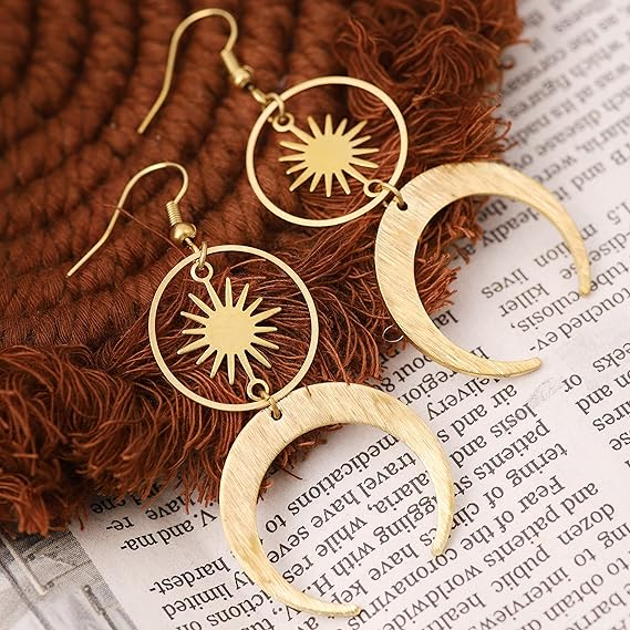 Boucles d'oreilles Vintage Lune d'Or