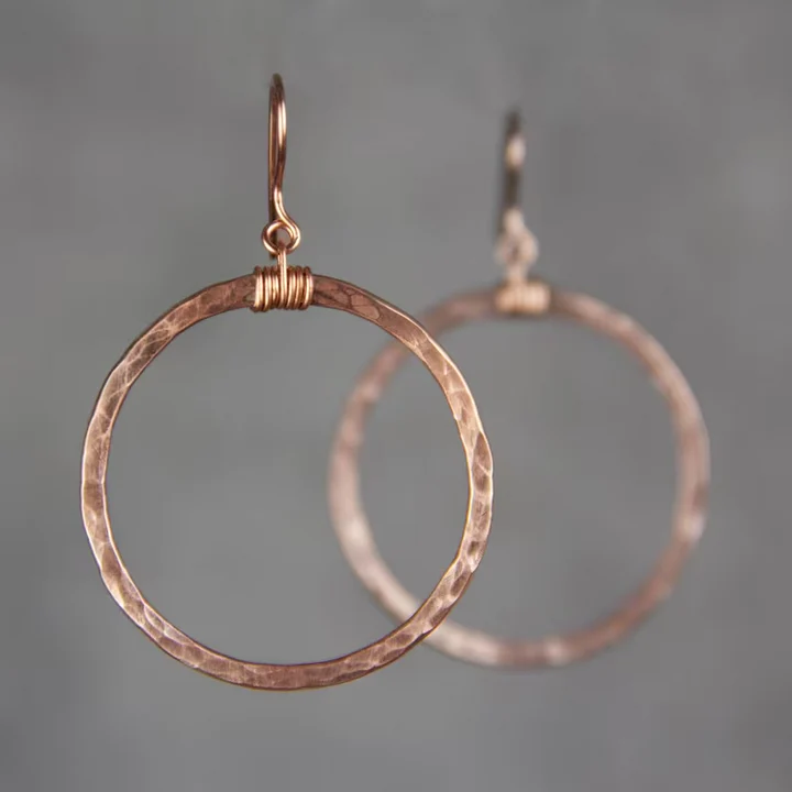 Boucles d'oreilles vintage en or rose