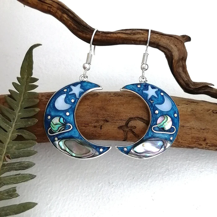 Boucles d'oreilles vintage Blue Moon