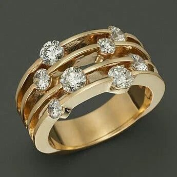 Bague vintage en or avec zircon