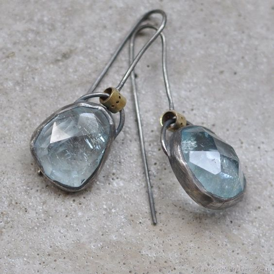 Boucles d'oreilles vintage en verre de lune
