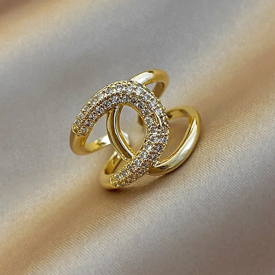 Bague nouée élégante et réglable