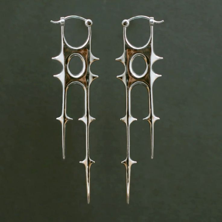 Boucles d'oreilles vintage à pointes pendantes