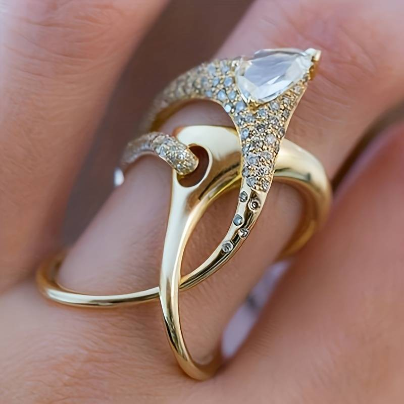 Bague vintage en or et brillants