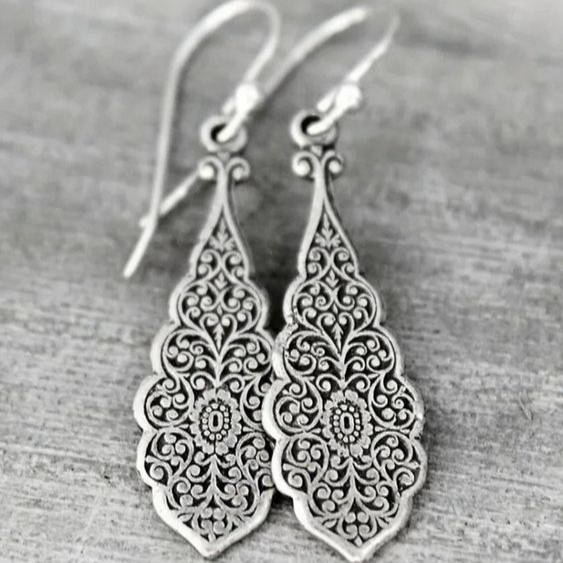 Boucles d'oreilles pendantes en argent