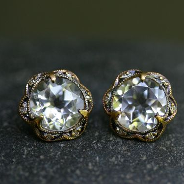 Boucles d'oreilles vintage en cristal clair