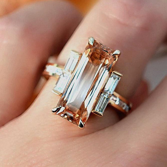Bague vintage cristalline dégradée