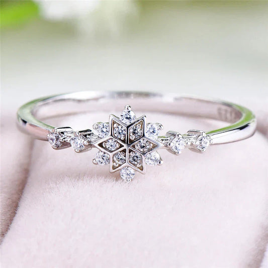 Bague Flocon de Neige en Argent Sterling 925