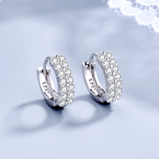 Boucles d'oreilles en Zirconia Argentées