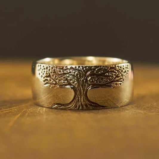 Bague vintage en or de l'arbre de vie