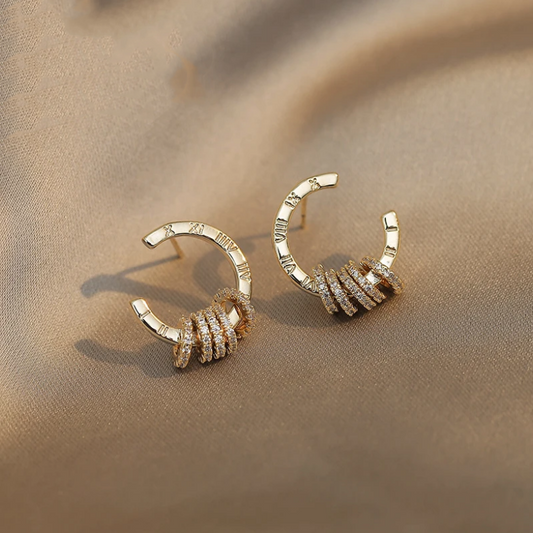 Boucles d'oreille élégantes et brillantes