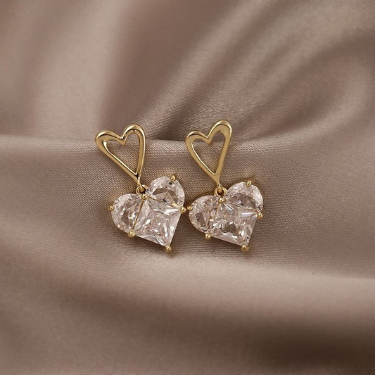 Boucles d'oreilles en forme de coeur